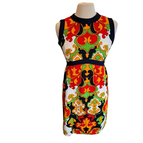 Vintage Dresses & Skirts - VTG DRESS 60’s Groovy Colorful Sleeveless Sheath Broadway Stage Motown Sz 2/4